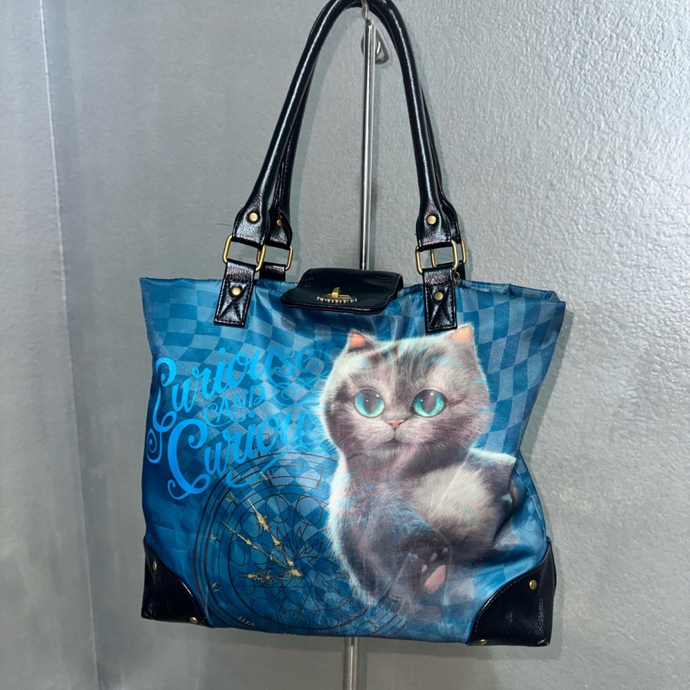 Disney Blue Cat Print Tote Bag